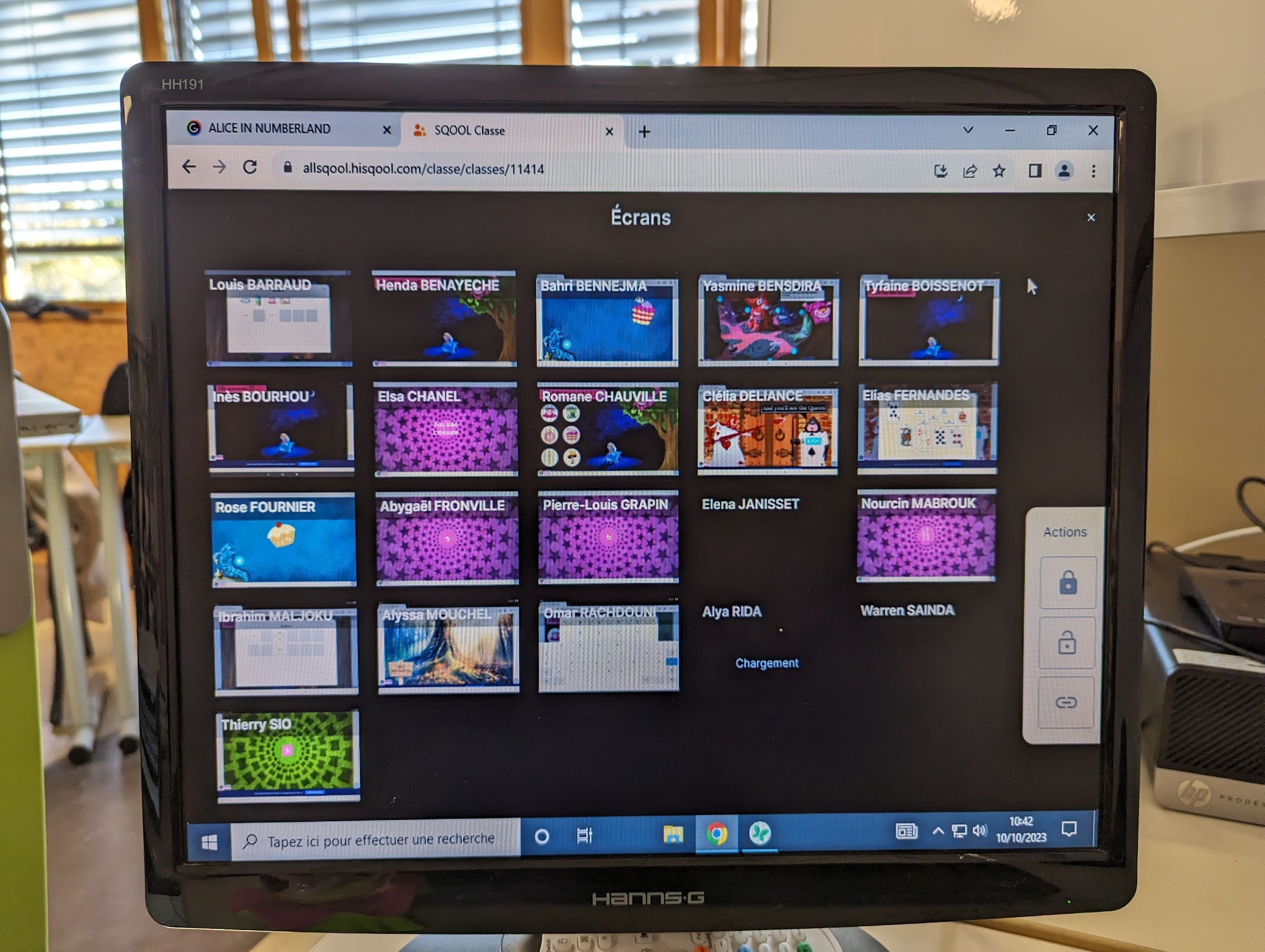 Observation terrain : suivi des écrans élèves en temps réel, Collège Jean Vilar